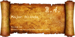 Major Alinda névjegykártya